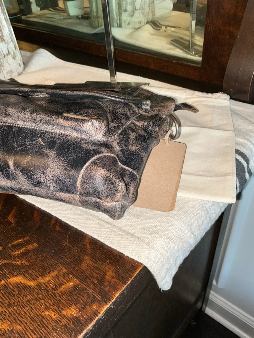 NWT Bed Stu Leather Greenway Handbag Crossbody Bag Black Lux MSRP $265 - Picture 11 of 15